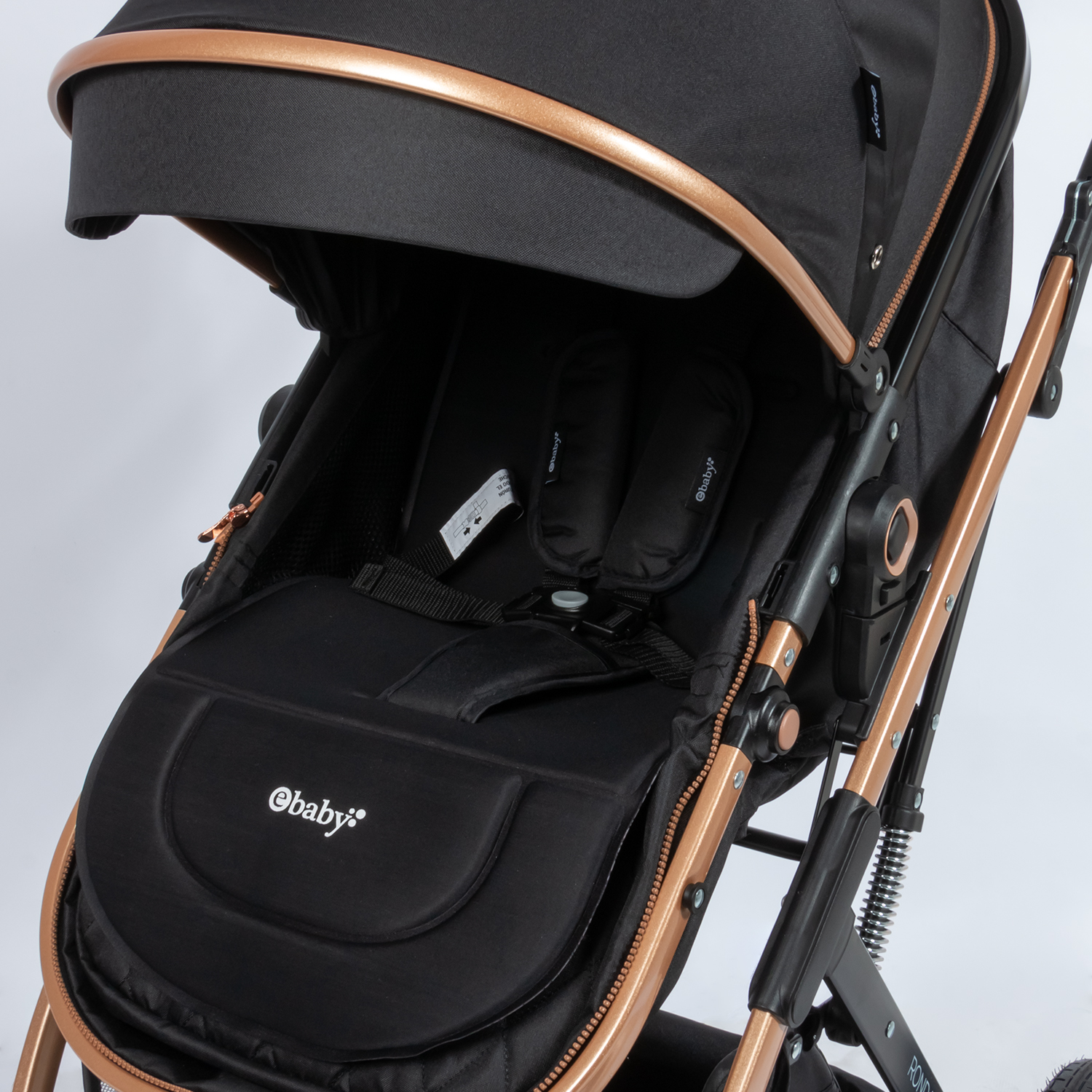 NEGRO ACOLCHADO EXTRA - CINTURON DE 5 PUNTOS - BUMPER EXTRAIBLE