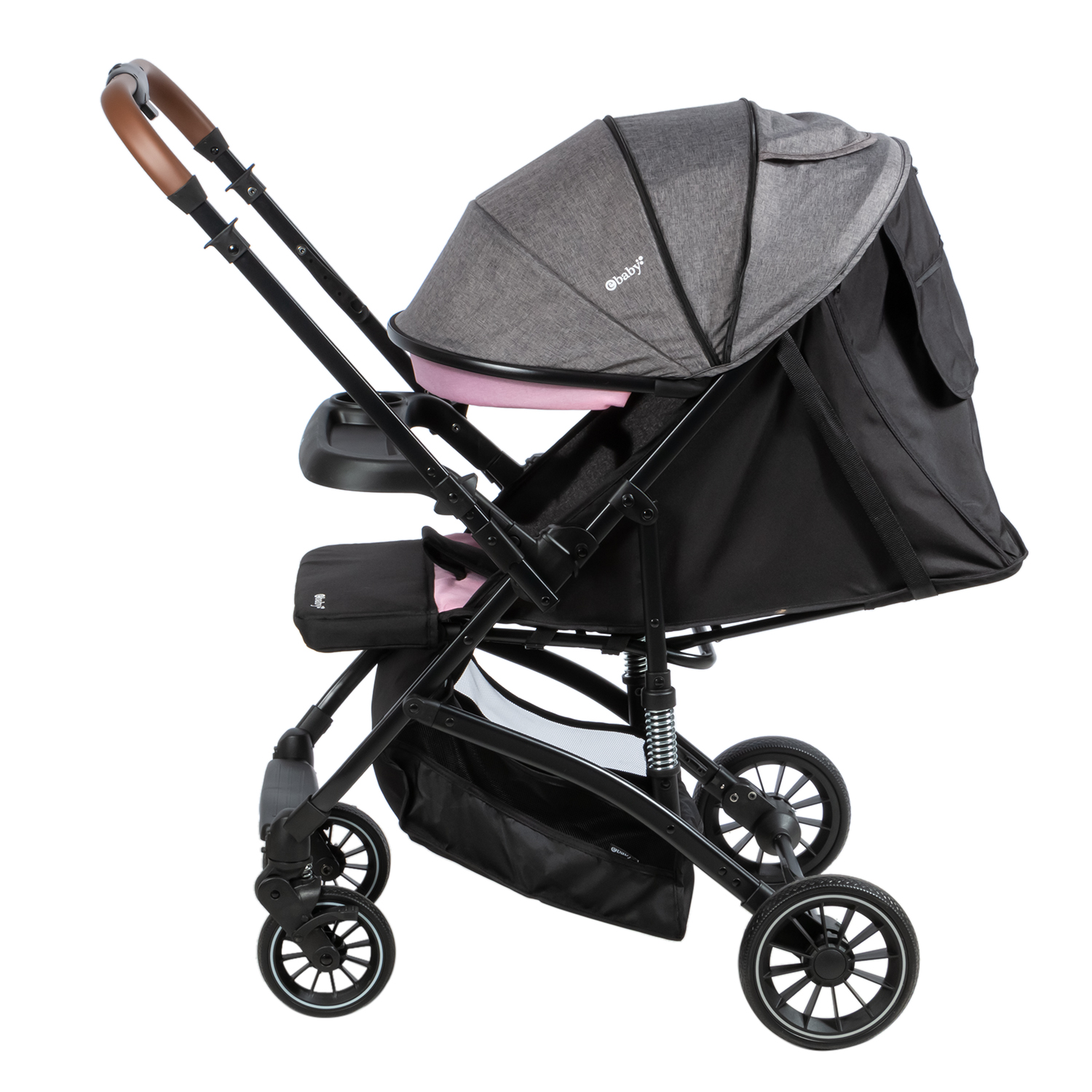 ROSADO PERFIL CAPOTA COMPLETA - MANGO REVERSIBLE - RESPALDAR RECLINABLE - REPOSAPIES AJUSTABLE