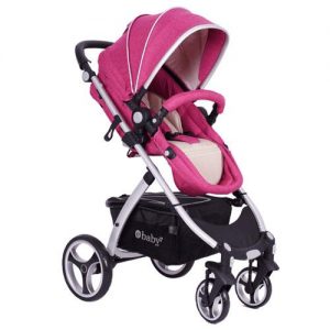 COCHE DE PASEO PARIS DELUXE EBABY - ROSADO - EB128RS